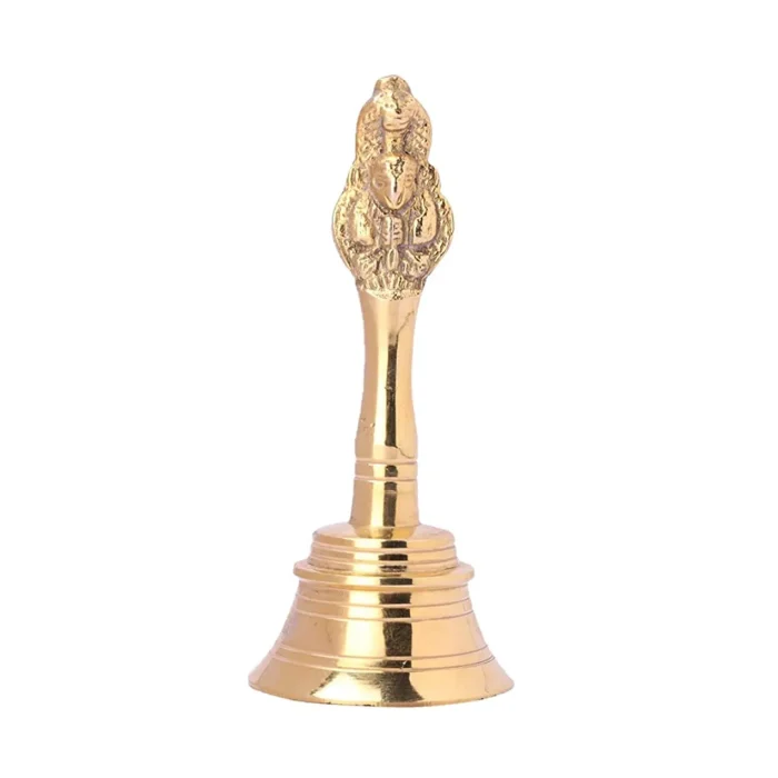 Brass Pooja Bell || Ghanti for Pooja Mandir (4.5 Inch)