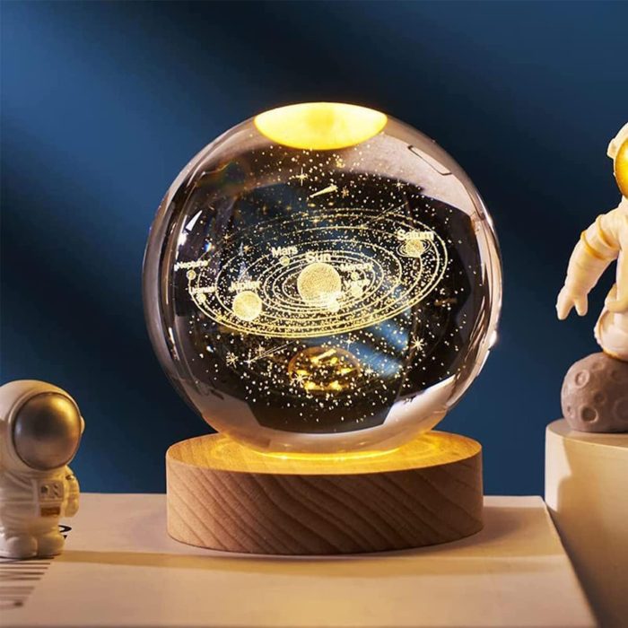 3D Galaxy Crystal Ball Night Lamp (2.4 Inch)