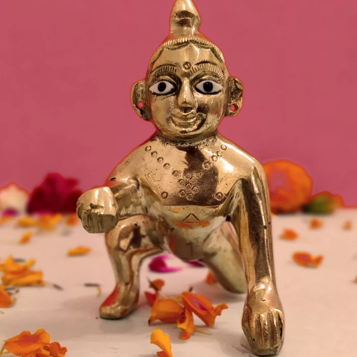 Brass Laddu Gopal Idol