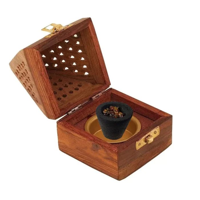 Sambrani Wooden Dhoop Stand - Pack of 1