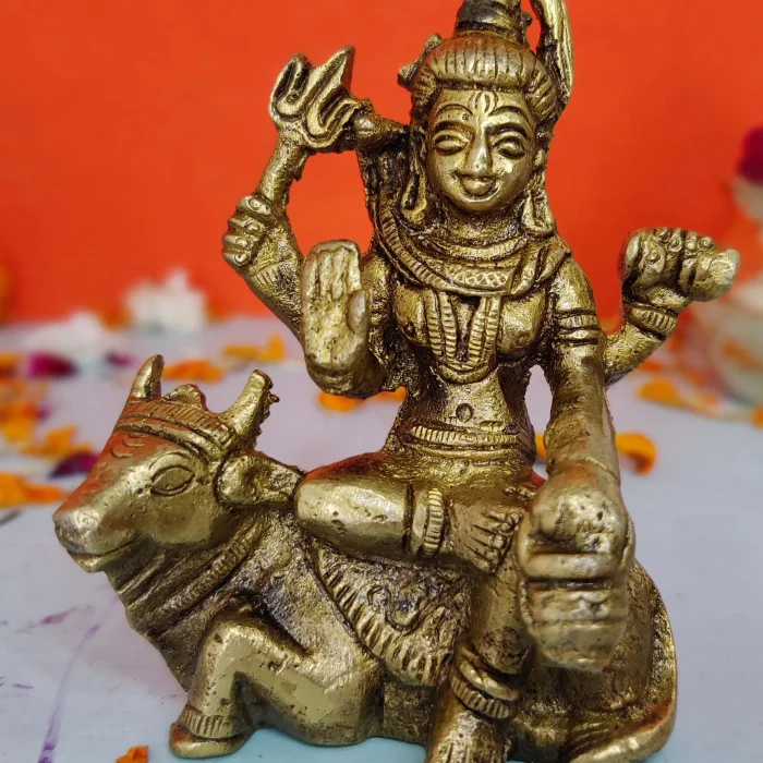 Divine Lord Shiva Brass Idol (3.2 Inch)