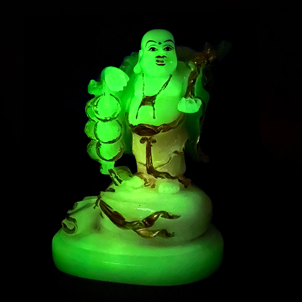Laughing Buddha Wealth Figurine with Radium Light