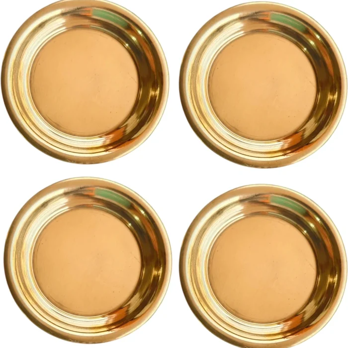 Brass puja plate medium size