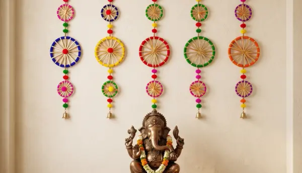 Wall Hanging Chakri Latkan Toran – Elegant Traditional Decor for Home Entryways