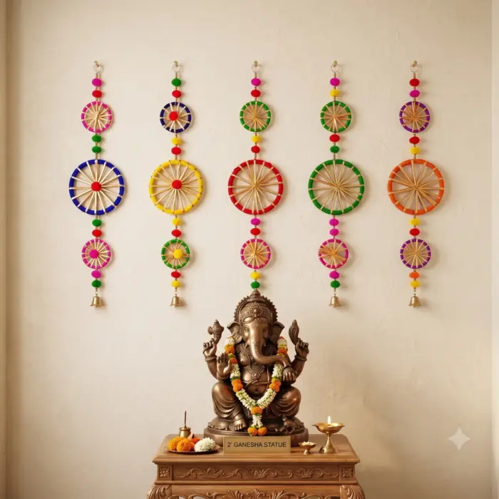 Wall Hanging Chakri Latkan Toran – Elegant Traditional Decor for Home Entryways