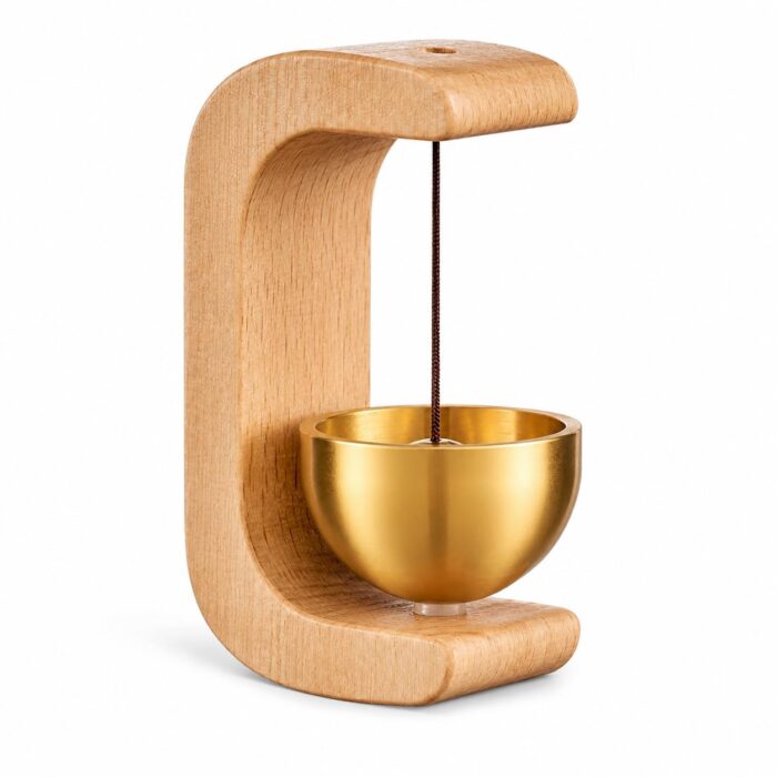 Wooden Door Chime with Brass Bell | Decorative Home Entrance Hanging