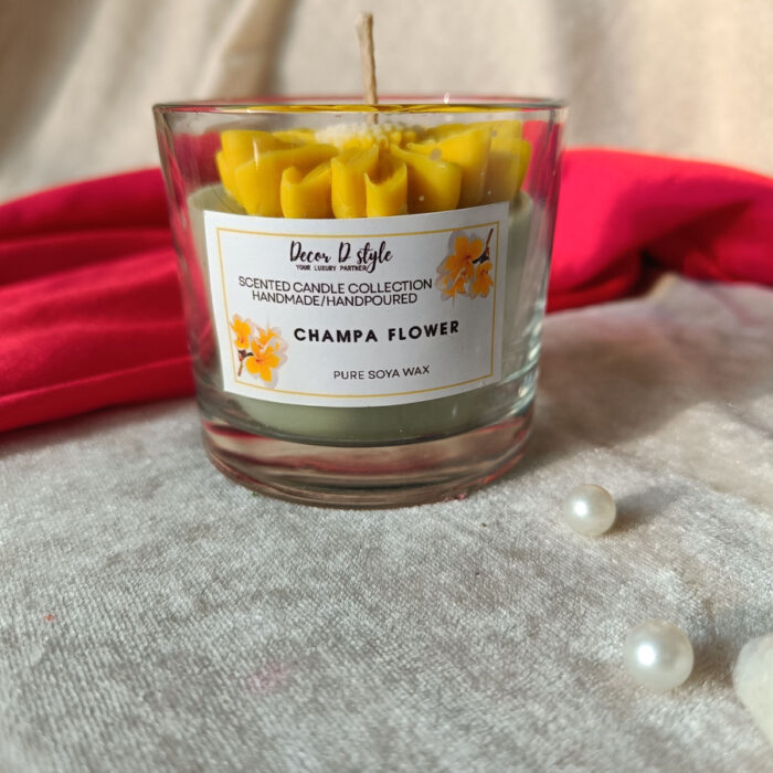 Daisy Flower Yellow Candle – Champa Aroma Candle
