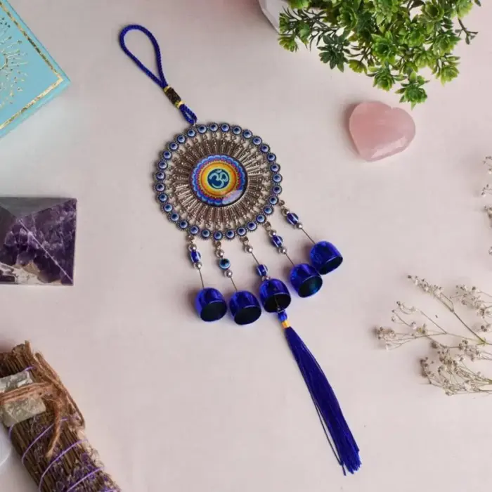 OM Evil Eye Wind Chime for home and office Feng Shui decor